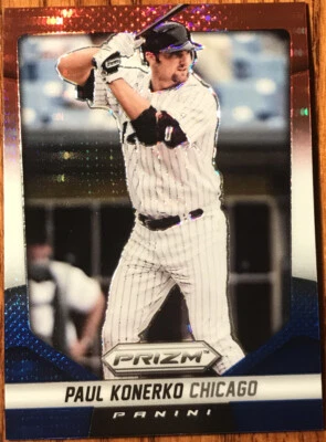 2014 Panini Prizm Prizms Red White & Blue Pulsar Paul Konerko #141 - Image 1 of 2