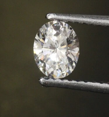 GIA loose certified .57ct VS2 D Oval fancy cut natural diamond vintage estate - Image 1 of 4