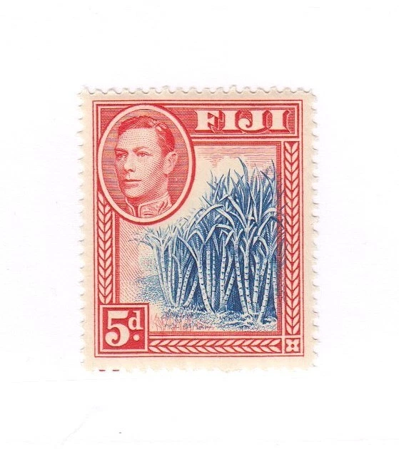 Fiji - 1938 - Caña de azúcar, rey Jorge VI, Scott 123, MNH Foto 1 de 1