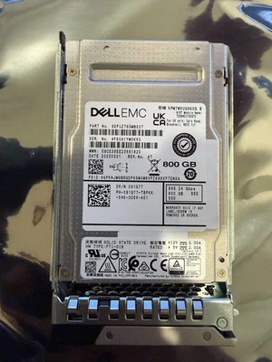 800GB SSD SAS-4 24G 24Gbps SED Dell Kioxia  2.5" TLC MU 81G77 KPM7WVUG960G - Image 1 of 3