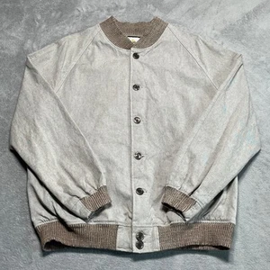 Unionmade Golden Bear Jacket Mens XXL Bomber Cotton Flax Canvas Classic Casual  - Picture 1 of 12
