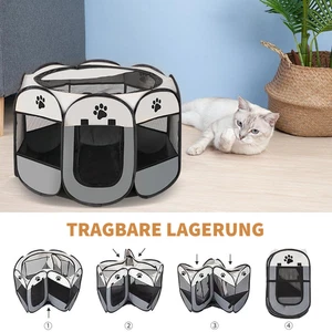 Welpenauslauf Tierlaufstall 73x73x43cm WelpenLaufstall Freigehege für Hunde - Bild 1 von 10