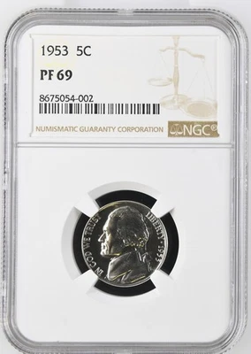 1953 Proof Jefferson Nickel NGC PF-69 -002 - Image 1 of 2
