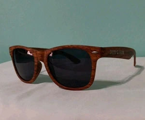 Don Q Rum Adult Sunglasses Woodgrain Grey Lenses - Picture 1 of 4
