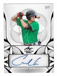 COBY MAYO 2024 Leaf Trinity Acetate Clear Black AUTO #/7 - Picture 1 of 2