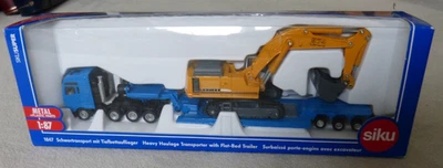 Siku Super Modell 1847 MAN LKW Liebherr 974 Bagger Schwertransport 1:87 OVP - Bild 1 von 4