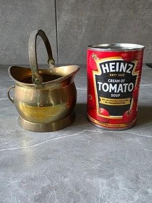 Small Brass Helmet-Shaped Bucket/Planter Coal Scuttle - Image 1 of 4