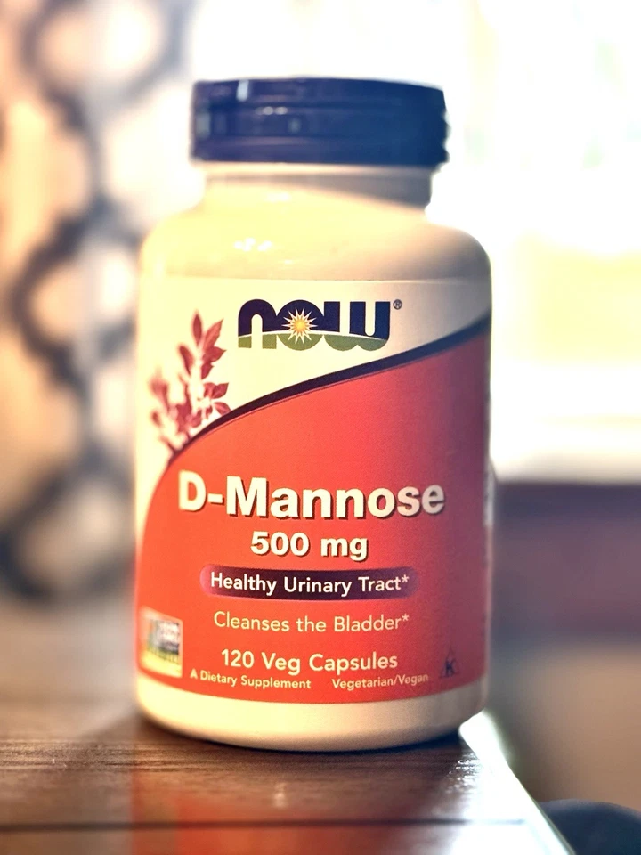 Now Foods D-Mannose 500 mg 120 Veg Capsules Urinary Bladder Health *EXP 08/2027 - Image 1 of 3