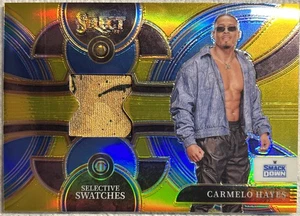 Carmelo Hayes Selective Swatches Prizm Gold /10 Panini WWE 2024 Select  - Picture 1 of 1