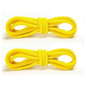 Yellow Heavy Duty Thick Replacement Round Rope Boot Sneakers Shoe Laces Hiking - Picture 1 of 4