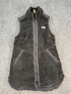 Chaleco polar L.L.Bean Sherpa para mujer medio carbón pila alta bolsillos con cremallera completa Foto 1 de 4