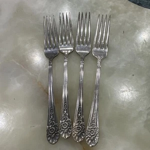 Set 4 Forchette da Pranzo Mondiali Rogers Jubilee International Silverplate 1953 - Foto 1 di 8