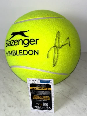 Pelota de tenis jumbo firmada por Venus Williams Slazenger Wimbledon hermana abierta de Estados Unidos JSA Foto 1 de 3