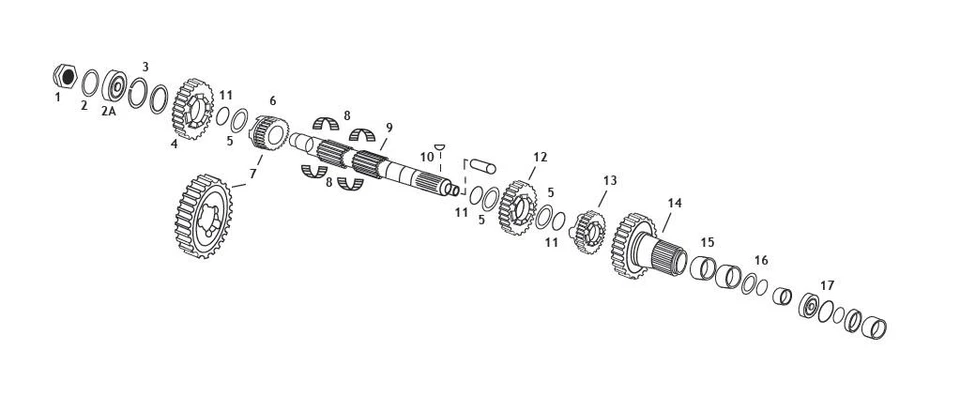 Anillo de retención Eastern Performance para eje principal Big Twin de 5 velocidades (Ref #17) Foto 1 de 1