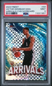 2023 Topps Finest # A6 Victor Wembanyama Arrivals Checkerboard PSA 9 Card MINT! - Picture 1 of 2