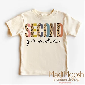 Second Grade Leopard Shirt - Back To School - Picture 1 of 5