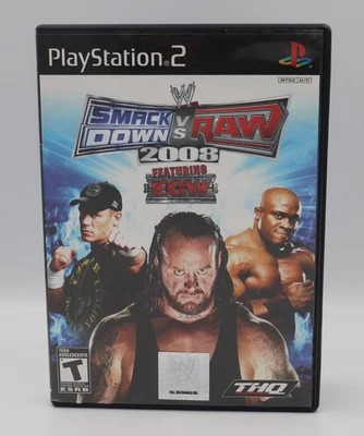 WWE SmackDown vs. Raw 2008 Sony PlayStation 2 PS2 Game CIB Used  - Image 1 of 4