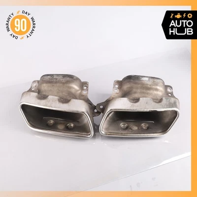 10-17 Mercedes W222 S550 CL550 R350 Exhaust Mufflers Muffler Tips Set OEM - Image 1 of 4