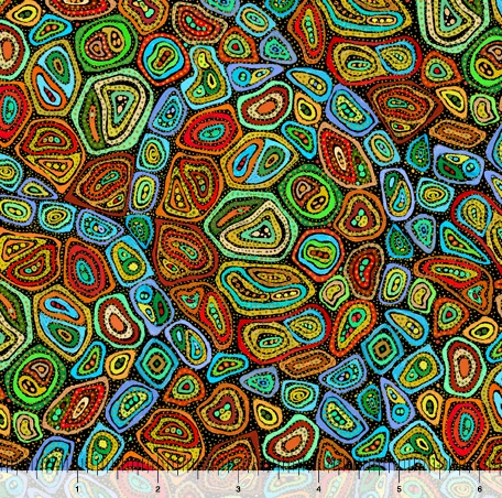 Mosaic Turtles 44" fabric by Quilting Treasures, 29089-J, cotton - Image 1 of 1