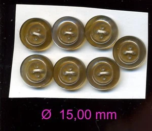 Knöpfe -- 7 Stück -beige,marmoriert- Ø 15,00 mm -TOP - Picture 1 of 1