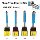 1/4"-1/2" Top Bearing Flush Router Trim Pattern Bit Set Milling Cutter For Wood