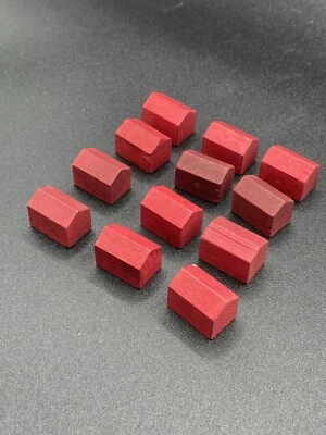 Juego Completo De Colección De 12 Hoteles De Madera Roja Parker Monopoly Juego De Mesa 1934-46 Foto 1 de 3