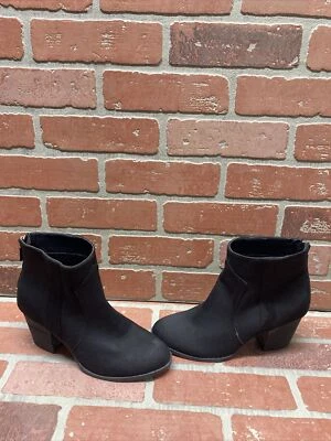 CALL IT SPRING Black Suede Side Zip Block Heel Ankle Boots Women’s Size 7.5 - Image 1 of 4