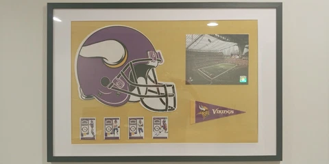 2019 NFL Minnesota Vikings 24x36 Framed Memorabilia Plaque Olabisi Johnson Auto Cover