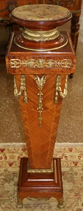 Early 20th Century Bronze Mounted French Louis XV Style Kingwood Column Pedestal - Picture 1 of 15