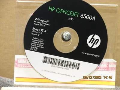 Listing is for the:(1)HP Officejet 6500A E710 installation disc(Only CD-ROM) - Image 1 of 4