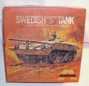 AURORA SWEDISH "S" TANK WWII MILITARY MODEL KIT BOX ONLY 328-150 - Picture 1 of 2