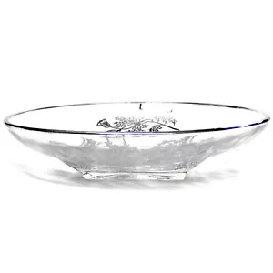 Plato para servir de colección de vidrio de amapolas plateado City Flandes apio o delicioso 8" ovalado - Imagen 1 de 5
