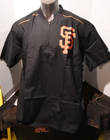 New ERA Mens San Francisco Giants Half-Zip Short Sleeve Pull over Cover
