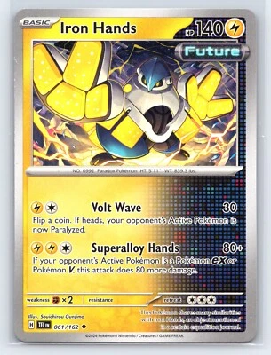 Pokémon Iron Hands 061/162 Normal Uncommon SV05: Temporal Forces - Image 1 of 2