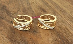 NEW EARRINGS CANDONGA STYLE EXCLUSIVE FASHION ANTIALLERGIC ROSE GOLD PLATED - Picture 1 of 2