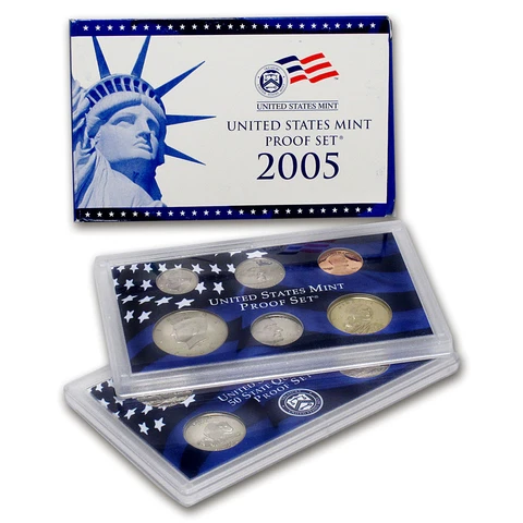 2005 S Proof Set United States US Mint Original Government Packaging Box & COA Cover