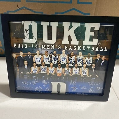 DUKE MENS BASKETBALL STAMPED/PRINTED And AUTOGRAPH 2013-2014 SCHEDULE POSTER See - Image 1 of 4