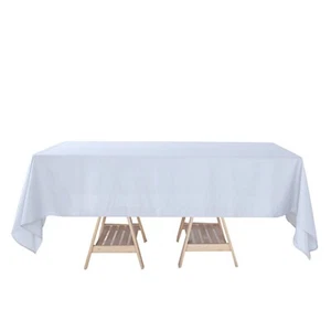 72x120-Inch RECTANGULAR Polyester Tablecloths Restaurant Catering Home Wedding - Picture 1 of 183