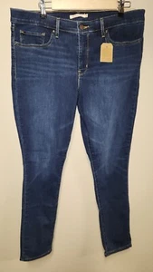 Pantalones de mezclilla ajustados de tiro medio Levis 311 para mujer TALLA 33/16 cortos nuevos C7104O - Imagen 1 de 3