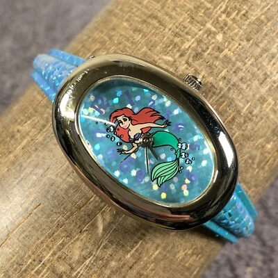 Disney Women Little Mermaid Ariel Dial Leather Oval 23mm Quartz Watch 6 1/4" - Image 1 of 4