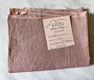 Cross Stitch Fabric Hand Dyed Linen CHERRY PIT BROWN 35 Count 32X26 Unused - Picture 1 of 3