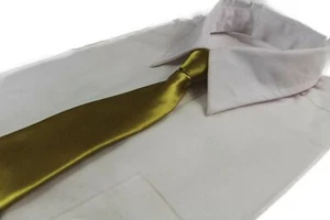 Mustard Yellow Gold Neck Tie Boys Kids Baby Toddler School Ties Formal Wedding - Picture 1 of 2