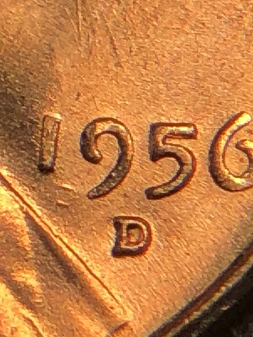 1956-D/S  Lincoln Cent - WOMM-001 GEM BU Red Cover