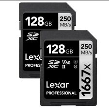Lexar Professional 1667x 128GB SDXC UHS-II メモリ カード - 2 枚パック