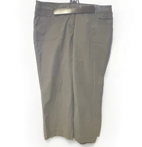 Axcess Damengröße 10 Stretch Caprihose hellbraun aufgesetzte Tasche Baumwollmischung Freizeit - Bild 1 von 5