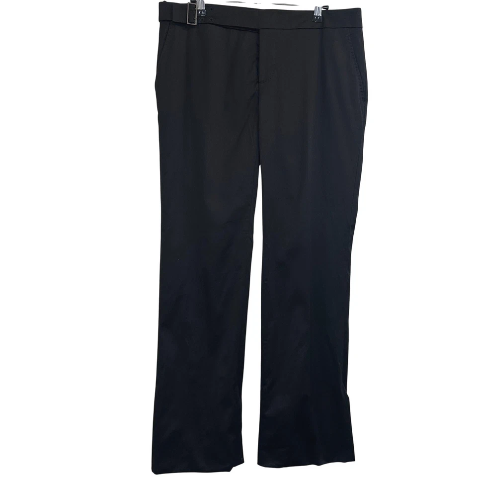 GUCCI Uniform Black Belted Wide Leg Trousers Pants Size 46 US 10 Medium Workwear - Image 1 of 4