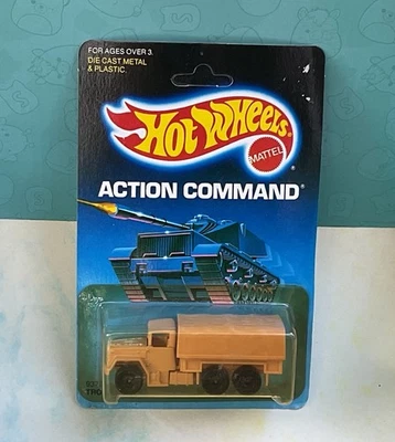 风火轮 Action Command TROOP CONVOY 棕褐色美国军队卡车 1986 年美国 — 第 1/4 张图片
