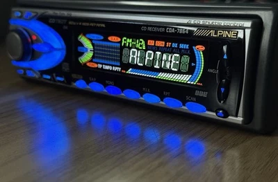 ALPINE BLUETOOTH CAR AUDIO STEREO CD IN DASH UNIT CDA-7864 EQ SUB LAMBO PORSCHE - Image 1 of 4
