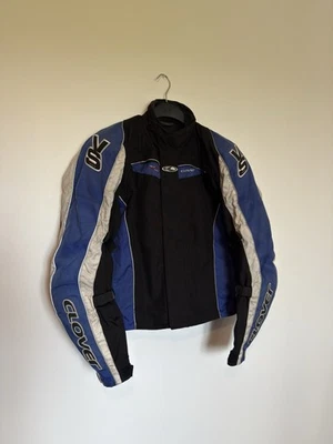 Clover мотоциклетная куртка б/у в хорошем состоянии синий черный и белый - Изображение 1 из 4