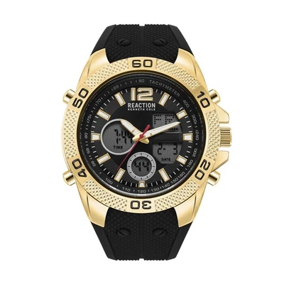 Kenneth Cole Reaction男士模拟数字手表硅胶表带KRWGP2188703 — 第 1/4 张图片